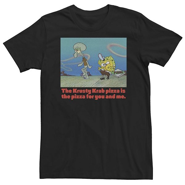 Big & Tall SpongeBob SquarePants SpongeBob and Squidward Pizza Tee