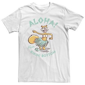Big & Tall SpongeBob SquarePants Sandy Aloha Hula Dance Tee