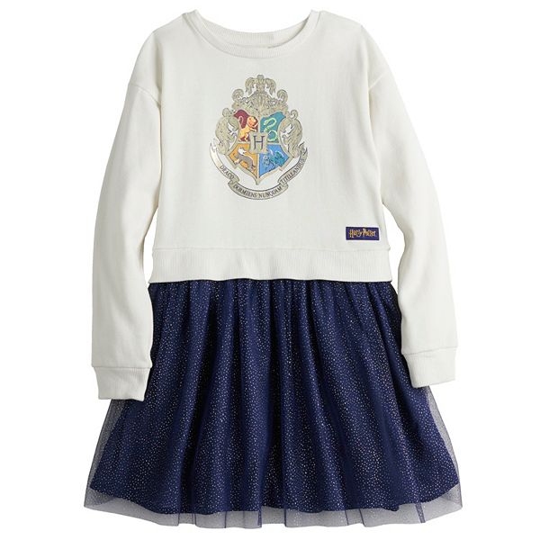 Girls 7-16 Harry Potter House Crest Long Sleeve Dress