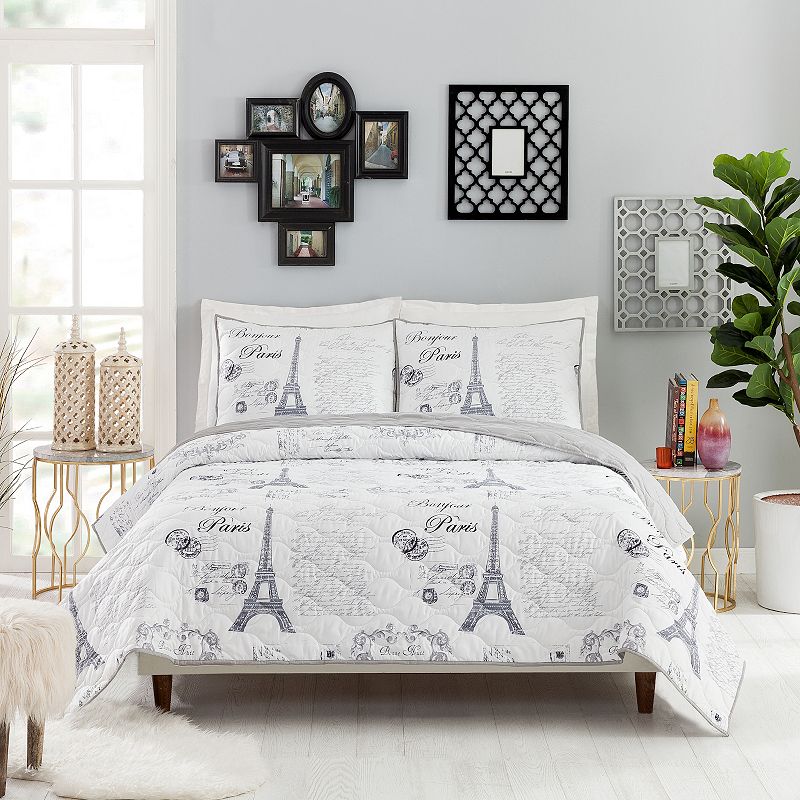 69612636 Presidio Square Dreams of Paris 3-Piece Quilt Set, sku 69612636