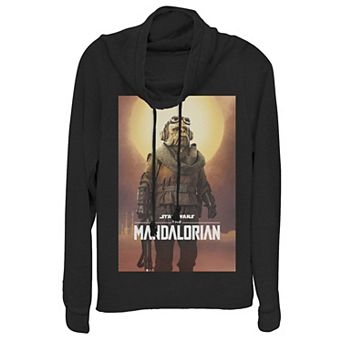 Juniors' Star Wars The Mandalorian Kuiil Cowlneck Graphic Lightweight Long Sleeve