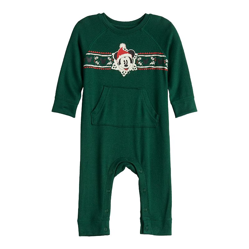 UPC 400489285804 product image for Disney's Mickey Mouse Baby Raglan Jumpsuit by Jumping Beans , Infant Girl's, Siz | upcitemdb.com