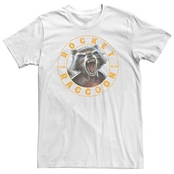 Big & Tall Marvel Guardians Of The Galaxy Rocket Raccoon Snarling Portrait Tee