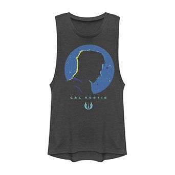 Juniors' Star Wars Jedi: Fallen Order Cal Kestis Profile Muscle Graphic Tank Top