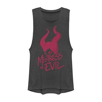 Disney's Maleficent Juniors' Mistress Of Evil Maleficent Stamp Muscle Tank Top