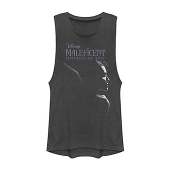 Disney's Maleficent Juniors' Mistress Of Evil Dark Portrait Muscle Tank Top