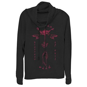 Disney's Maleficent Juniors' Mistress Of Evil "Growing Wild" Cowlneck Graphic Lightweight Long Sleeve