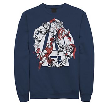 Men's Marvel Avengers Vintage Surviving Team Logo Portrait Sweatshirt