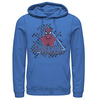 Men's Marvel Spider-Man Checkerboard Retro Portrait Hoodie
