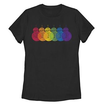 Junior's Star Wars BB8 Rainbows Logo Tee