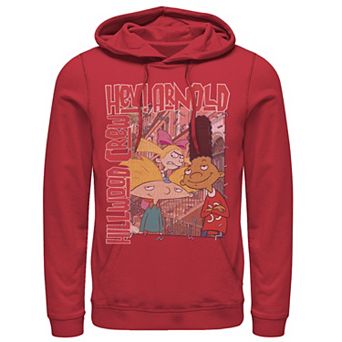 Men's Nickeloden Hey Arnold Colorful Hillwood Poster Hoodie