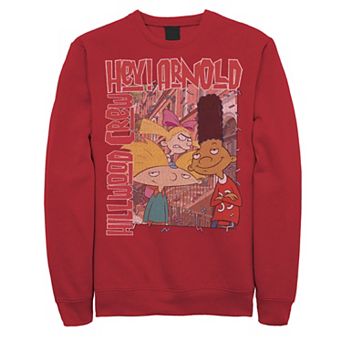 Men's Nickeloden Hey Arnold Colorful Hillwood Poster Sweatshirt