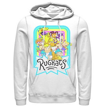 Men's Nickelodeon Rugrats Neon Rainbow Reptar And Friends Hoodie