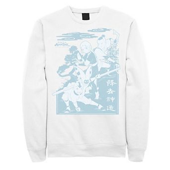 Men's Avatar The Last Airbender Trio Blue Hue Portrait Sweatshirt