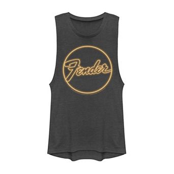 Juniors' Fender Neon Logo Muscle Graphic Tank Top