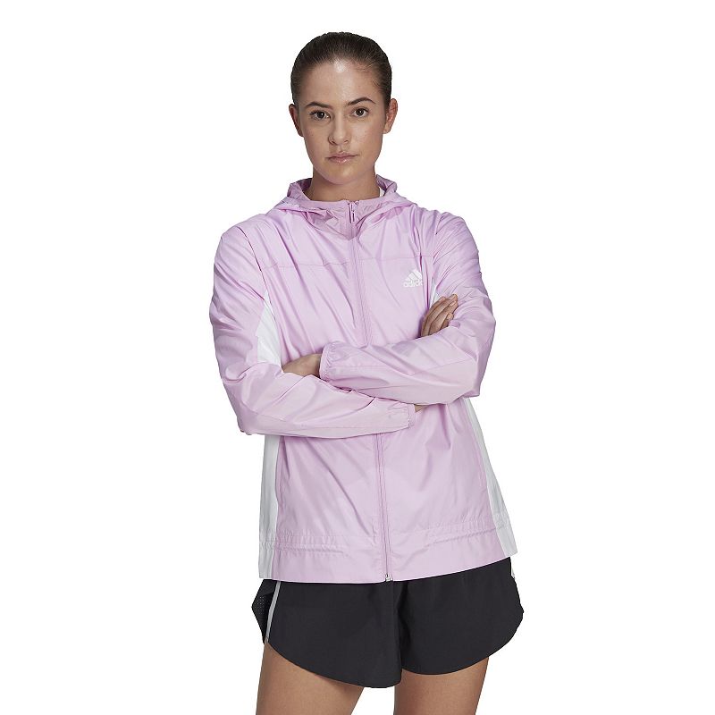 Womens adidas Marathon 3-Stripes Track Jacket, Size: XS, Lt Purple