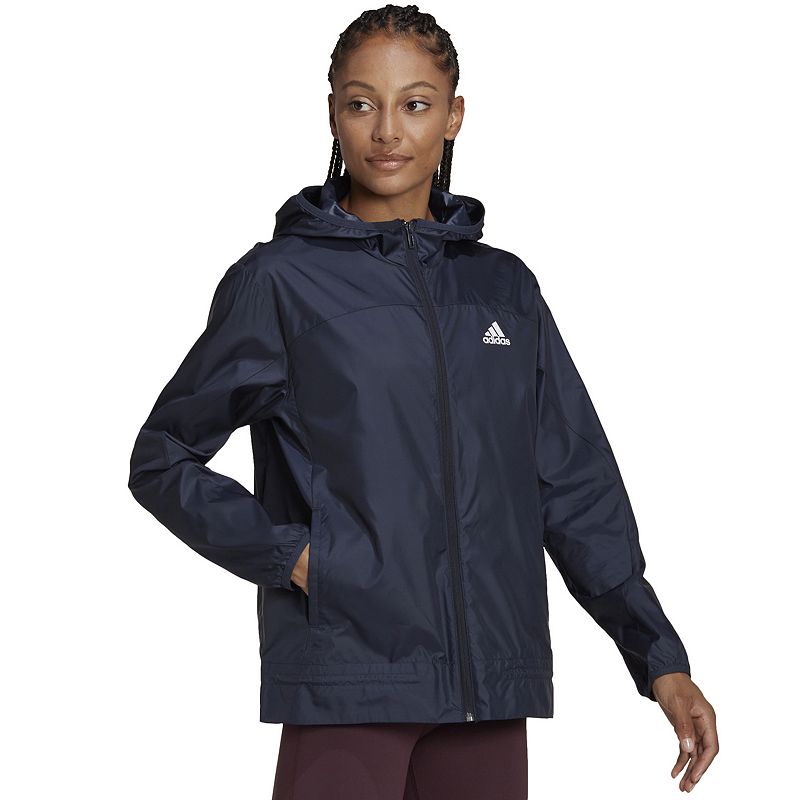 Womens adidas Marathon 3-Stripes Track Jacket, Size: XS, Dark Blue