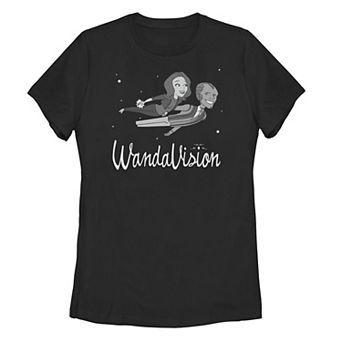 Juniors' Marvel WandaVision Flying Stars Logo Graphic Tee