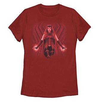 Juniors' Marvel WandaVision Scarlet Witch Textured Portrait Graphic Tee