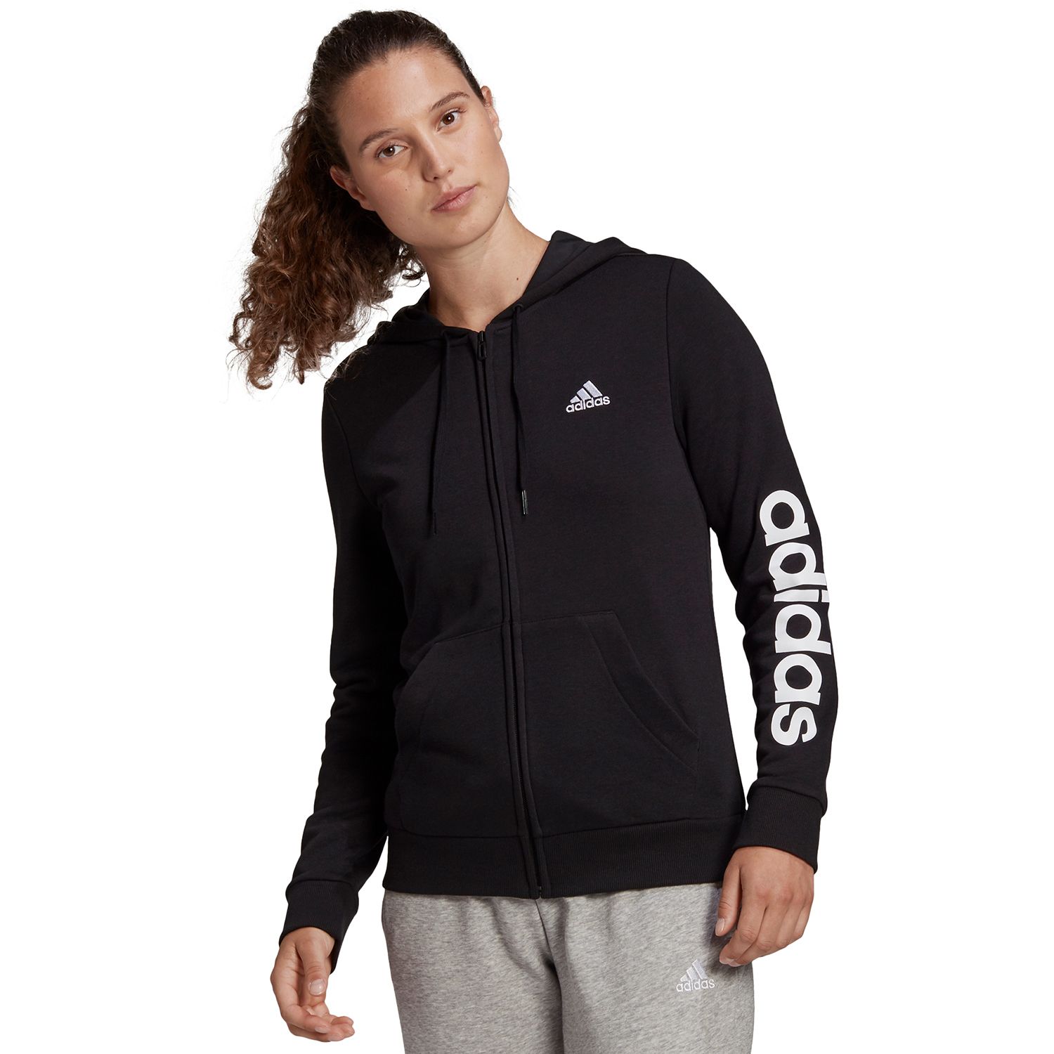 adidas black hoodie womens