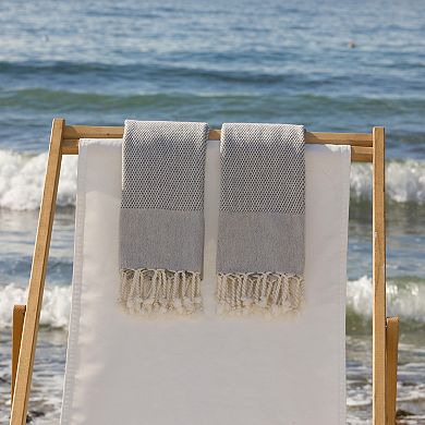 Linum Home Textiles Turkish Cotton Fun In Paradise Pestemal 2-pack Hand Towel Set