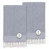 Linum Home Textiles Turkish Cotton Personalized Fun In Paradise Pestemal 2-pack Hand Towel Set