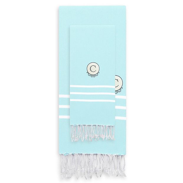 Monogrammed Turkish Hand Towels, Pestemal