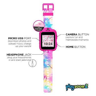 iTouch Playzoom 2 Kids' Pink, Blue, Yellow Tie Dye Smart Watch