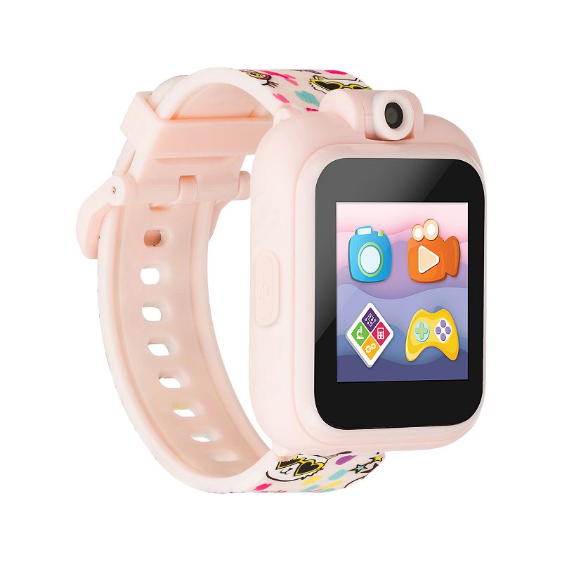iTouch Playzoom 2 Kids' Blush Meow Cat Pattern Smart Watch, Pink