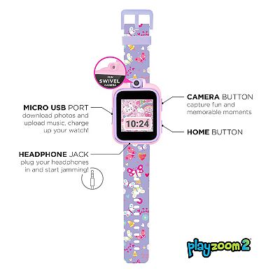 iTouch Playzoom 2 Kids' Purple Butterfly Print Smart Watch
