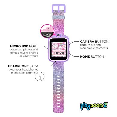 iTouch Playzoom 2 Kids' Purple & Pink Glitter Smart Watch