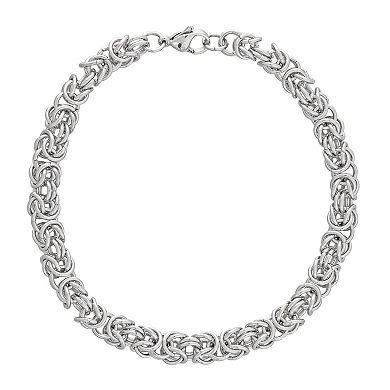 LYNX Men's Stainless Steel Byzantine Bracelet