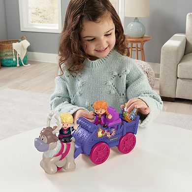 Disney's Frozen Anna & Kristoff's Wagon Vehicle and Accessories Set by Little People Fisher-Price