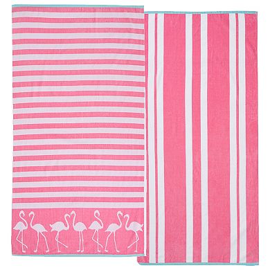 Madelinen® Cotton Velour Printed Beach Towels