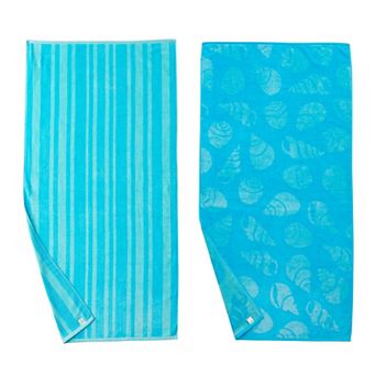 Madelinen® Cotton Velour Printed Beach Towels 2-pack Set