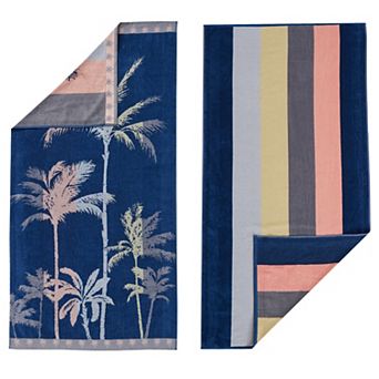 Madelinen® Jacquard Nautical Beach Towel 2-pack Set