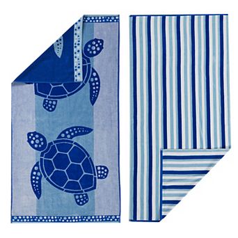 Madelinen® Jacquard Nautical Beach Towel 2-pack Set