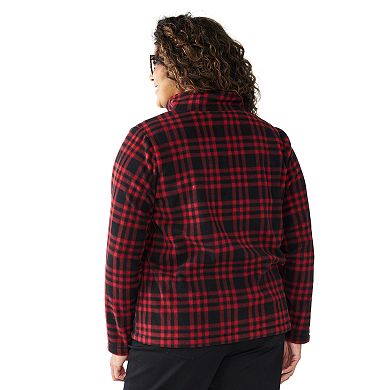 Plus Size Croft & Barrow® Snap-Neck Microfleece Top
