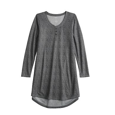 Women's Sonoma Goods For Life® Knit Henley Long Sleeve Sleepshirt