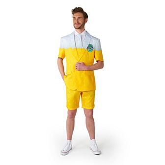 Men's Suitmeister Premium Beer Party Modern-Fit Novelty Summer Suit & Tie Set