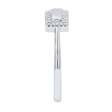 Sterling Silver 1/10 Carat T.W. Diamond Bar Ring