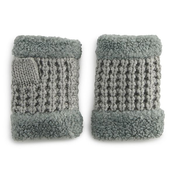 Women's Koolaburra by UGG Sherpa Knit Fingerless Gloves