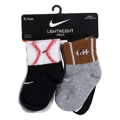 Baby / Toddler Nike 6 Pack Swoosh Sportball Crew Socks