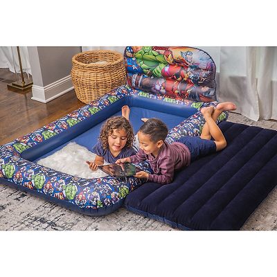 Living iQ Kids Blow Up Air Bed Mattress with Headboard and Pump