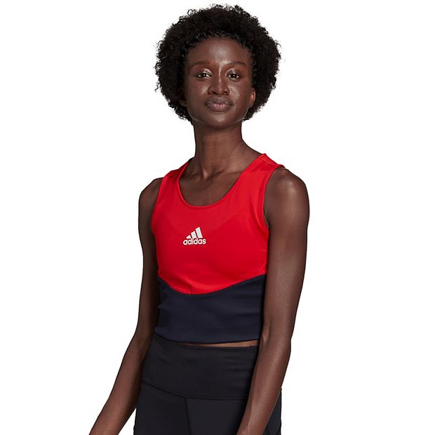 ずっと気になってた Colorblock adidas Women's 3-Stripes Top Crop Clothing
