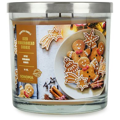 Sonoma Goods For Life Iced Gingerbread Cookie 14-oz. Candle Jar