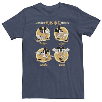Big & Tall Disney Mickey Mouse Master Mickey Kung Fu Poses Tee