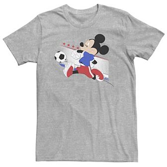 Big & Tall Disney Mickey Mouse French Soccer Uniform Portrait Tee
