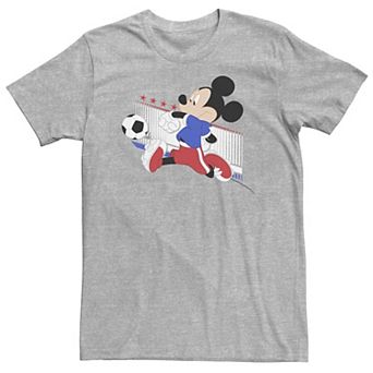 Big & Tall Disney Mickey Mouse French Soccer Uniform Portrait Tee