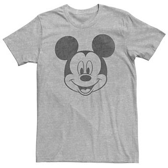 Big & Tall Disney Mickey Mouse Black & White Portrait Tee